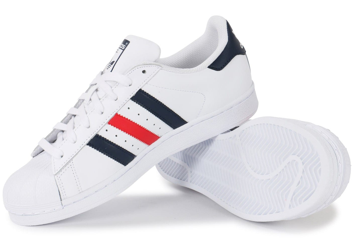 adidas superstar bleu rouge